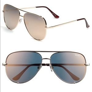 High Key Quay Aviator Sunglasses | Gold Mirror